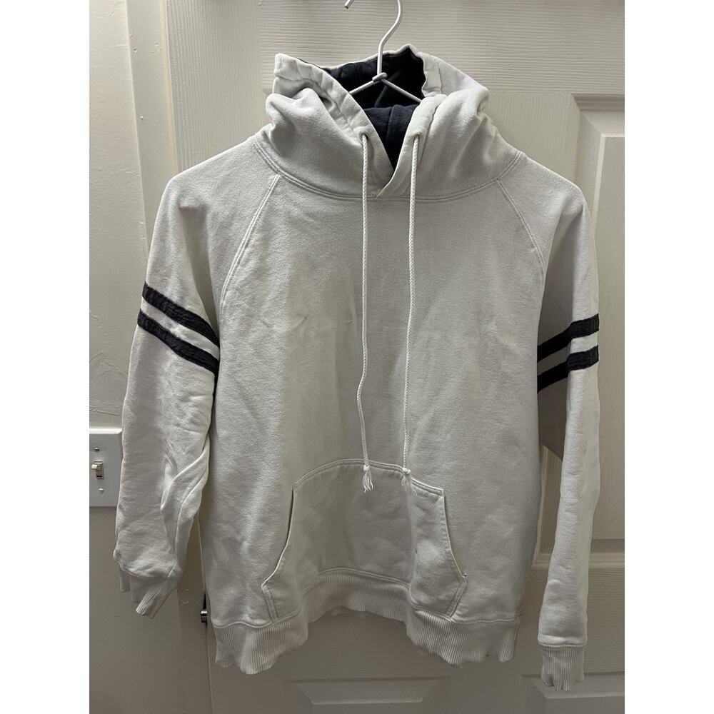 brandy melville John Galt hoodie Double Blue Stripes On The Sleeves Nautical